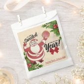 お菓子屋さんのクリスマスお菓子袋　名入れ フェイバーバッグ (クリップ留めされた状態)
