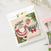 お菓子屋さんのクリスマスお菓子袋　名入れ フェイバーバッグ (封をした状態)