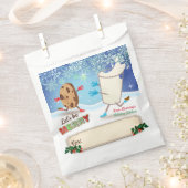 お菓子屋さんの特製袋 クリスマスお菓子 パーソナライズ フェイバーバッグ (クリップ留めされた状態)