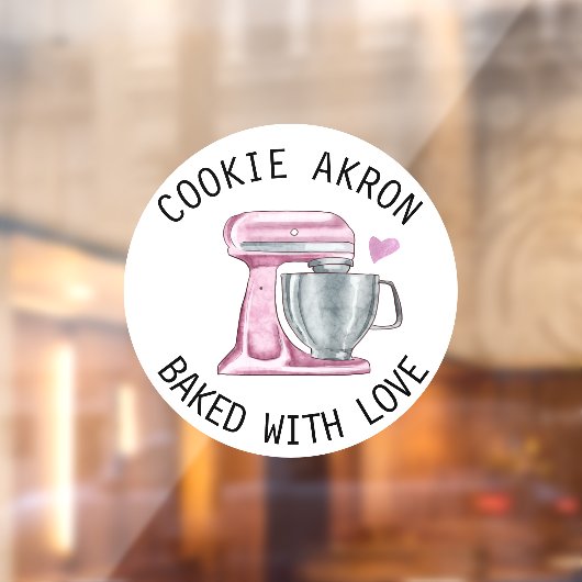 お菓子屋さんの窓に貼る、ペストリーの霜飾りが垂れたクッキーのステッカー ウィンドウサイン (シート2)