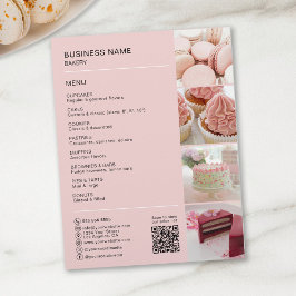 お菓子屋さんカスタム写真QRソーシャルメディアアイコンメニュー チラシ