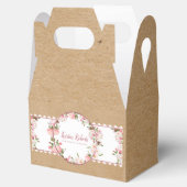 お菓子屋さん＆花のクラフトペーパーギフトボックス フェイバーボックス (オープン)