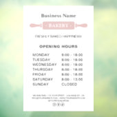 お菓子屋の営業時間 ローリングピン ウィンドウサイン (シート3)