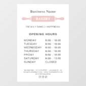 お菓子屋の営業時間 ローリングピン ウィンドウサイン (シート)