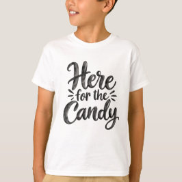 お菓子目当てです | キッズ ハロウィン トリック・オア・トリート Tシャツ