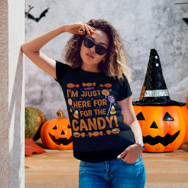 お菓子目当てです!ハロウィン レディース Tシャツ