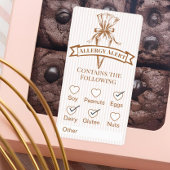 お菓子絞り出し袋パン屋さんアレルギー警告焼き菓子 ラベル