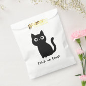 お菓子袋 - かわいい黒猫のハロウィンお菓子入れ フェイバーバッグ (封をした状態)