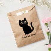 お菓子袋 - かわいい黒猫のハロウィンお菓子入れ フェイバーバッグ (封をした状態)
