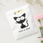 お菓子袋 - かわいい黒猫のハロウィンお菓子入れ フェイバーバッグ (封をした状態)