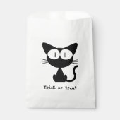 お菓子袋 - かわいい黒猫のハロウィンお菓子入れ フェイバーバッグ (正面)