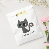 お菓子袋 - かわいい黒猫のハロウィンお菓子入れ フェイバーバッグ (封をした状態)