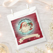 お菓子袋 クリスマス クッキー 名入れ フェイバーバッグ (クリップ留めされた状態)