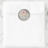 お菓子青銅製チーズケーキのベリースパークル ラウンドシール (バッグ)