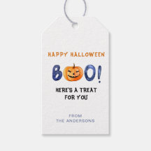 お菓子 ハロウィン かぼちゃ ギフトタグ BOO