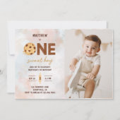 お菓子 ワンスイートココ 1歳誕生日パーティーの写真 招待状 (正面)
