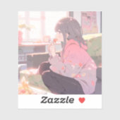 お菓子JKシール|寿司娘 GenerativeAI シール (シート)