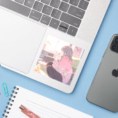 お菓子JKシール｜寿司娘 GenerativeAI シール (ノートパソコンとiPhone)