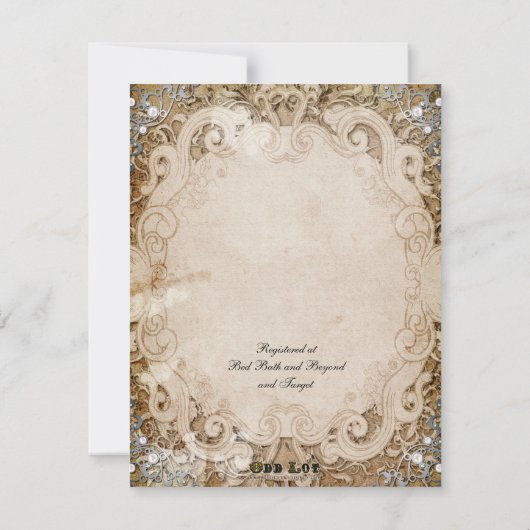 お華美とぎ話本ベビーシャワー招待状 招待状 (裏面)