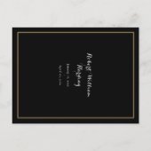 お葬儀写真白黒エレガントありがとう ポストカード (裏面)