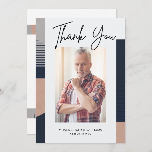 お葬式ありがとう写真悔やみや弔慰死別 (正面/裏面)