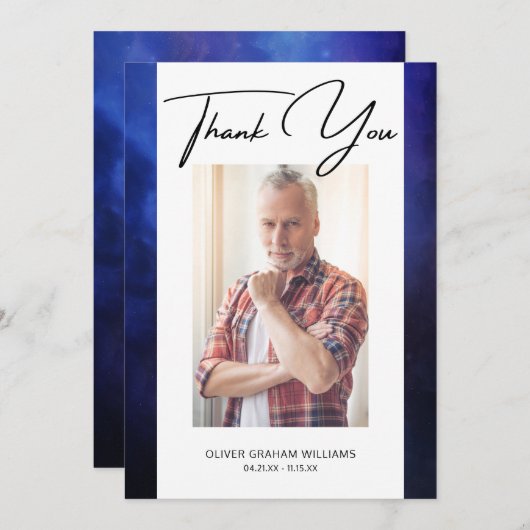 お葬式ありがとう写真悔やみや弔慰死別 (正面/裏面)