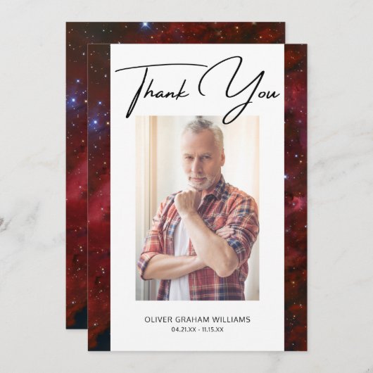 お葬式ありがとう写真悔やみや弔慰死別 (正面/裏面)