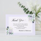 お葬式ありがとう紫の花 サンキューカード (スタンド正面)