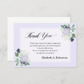 お葬式ありがとう紫の花 サンキューカード (正面/裏面)