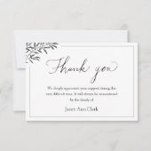 お葬式お礼ノートカード サンキューカード (正面)