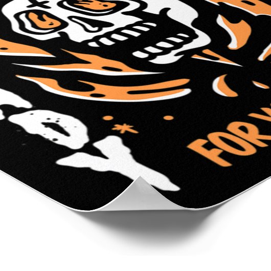 お葬式のハロウィンの服を着ている ポスター (角)