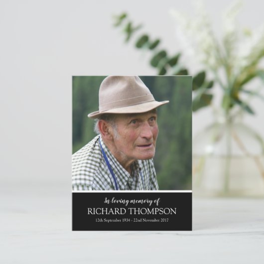 お葬式の写真 |サービス注文 サンキューカード (スタンド正面)