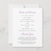 お葬式の写真 |ラベンダー記念碑 サンキューカード (裏面)