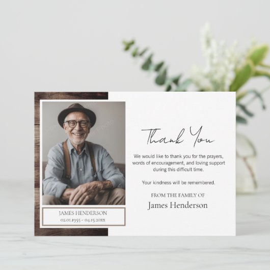 お葬式の写真 招待状 (スタンド正面)