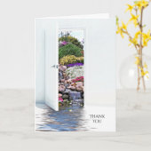 お葬式の寄贈ガーデンドアをありがとう カード (黄色い花)