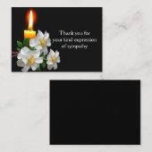 お葬式の後に白バラにロウソクを ノートカード (正面/裏面)