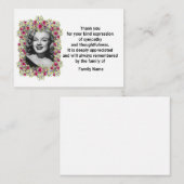 お葬式の後に美しい額縁の花が咲くありがとう ノートカード (正面/裏面)