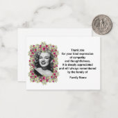 お葬式の後に美しい額縁の花が咲くありがとう ノートカード (正面/裏面インサイチュ)