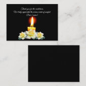 お葬式の後に花にろうそくを灯す ノートカード (正面/裏面)