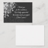 お葬式の後の美しい白い感謝してい花々 ノートカード (正面/裏面)