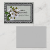 お葬式の後の美しい白い花 ノートカード (正面/裏面)