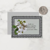 お葬式の後の美しい白い花 ノートカード (正面/裏面インサイチュ)