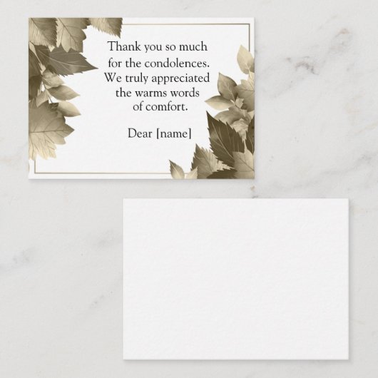 お葬式の後 ノートカード (正面/裏面)