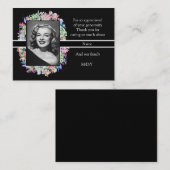 お葬式の後、黒に水彩の花を咲かせる ノートカード (正面/裏面)