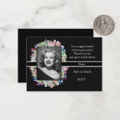 お葬式の後、黒に水彩の花を咲かせる ノートカード (正面/裏面インサイチュ)