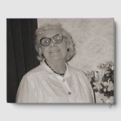 お葬式の忘れ客本 – 梅の花 – 紫 ゲストブック (裏面)