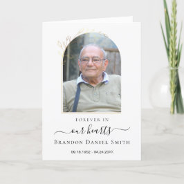 お葬式の死亡告知者と写真サンキューカード サンキューカード