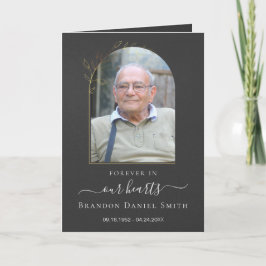 お葬式の死亡告知者と写真サンキューカード サンキューカード