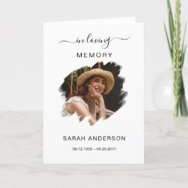 お葬式の死亡告知者と写真サンキューカード サンキューカード