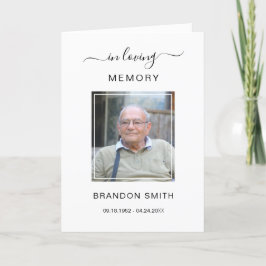 お葬式の死亡告知者と写真サンキューカード サンキューカード